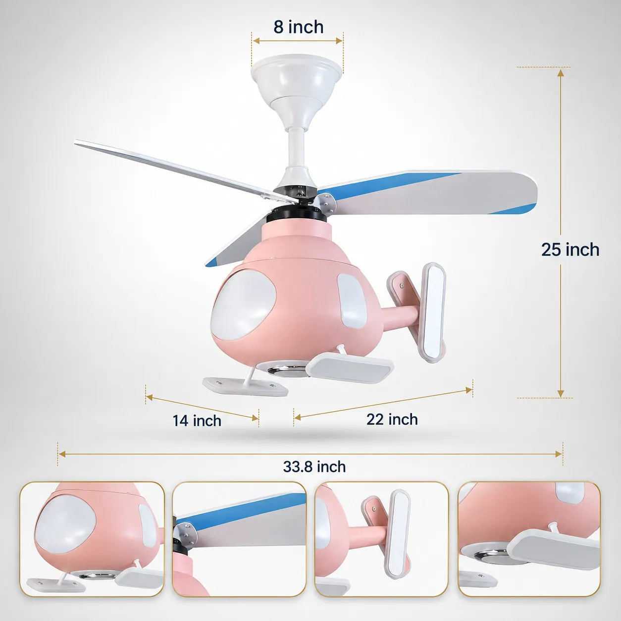 Chopper Charm Kids Ceiling Fan
