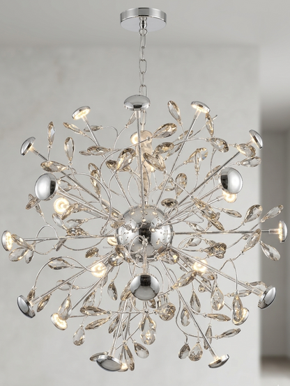 Cosmic Stardust Crystal Cluster Chandelier - Integrated LED