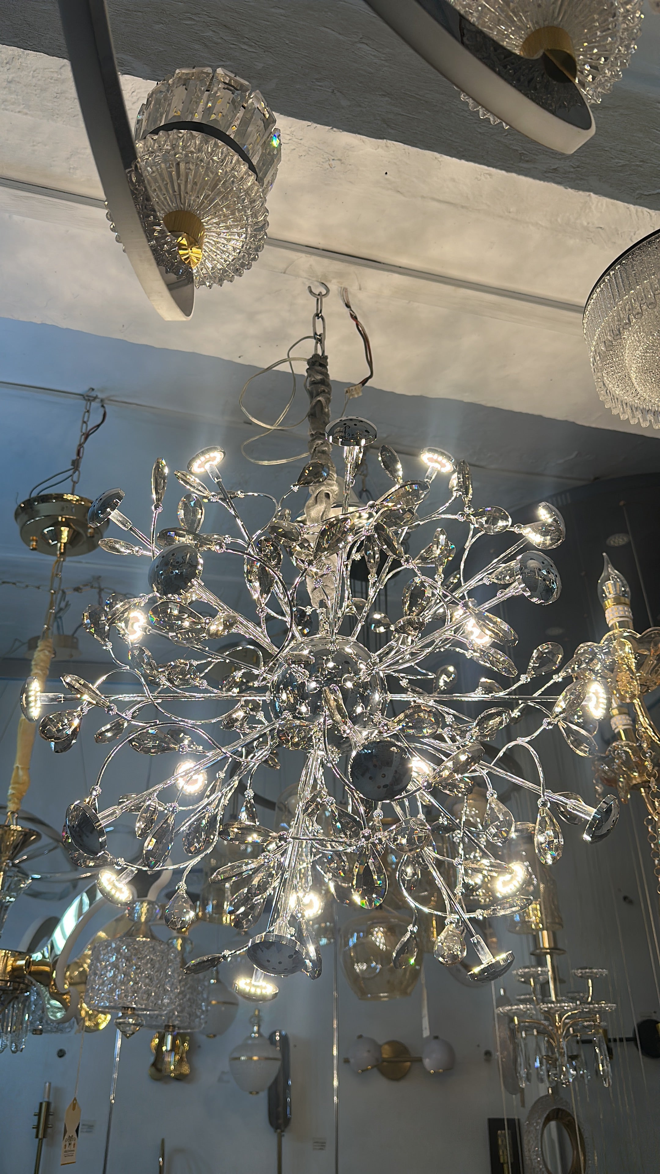 Cosmic Stardust Crystal Cluster Chandelier - Integrated LED
