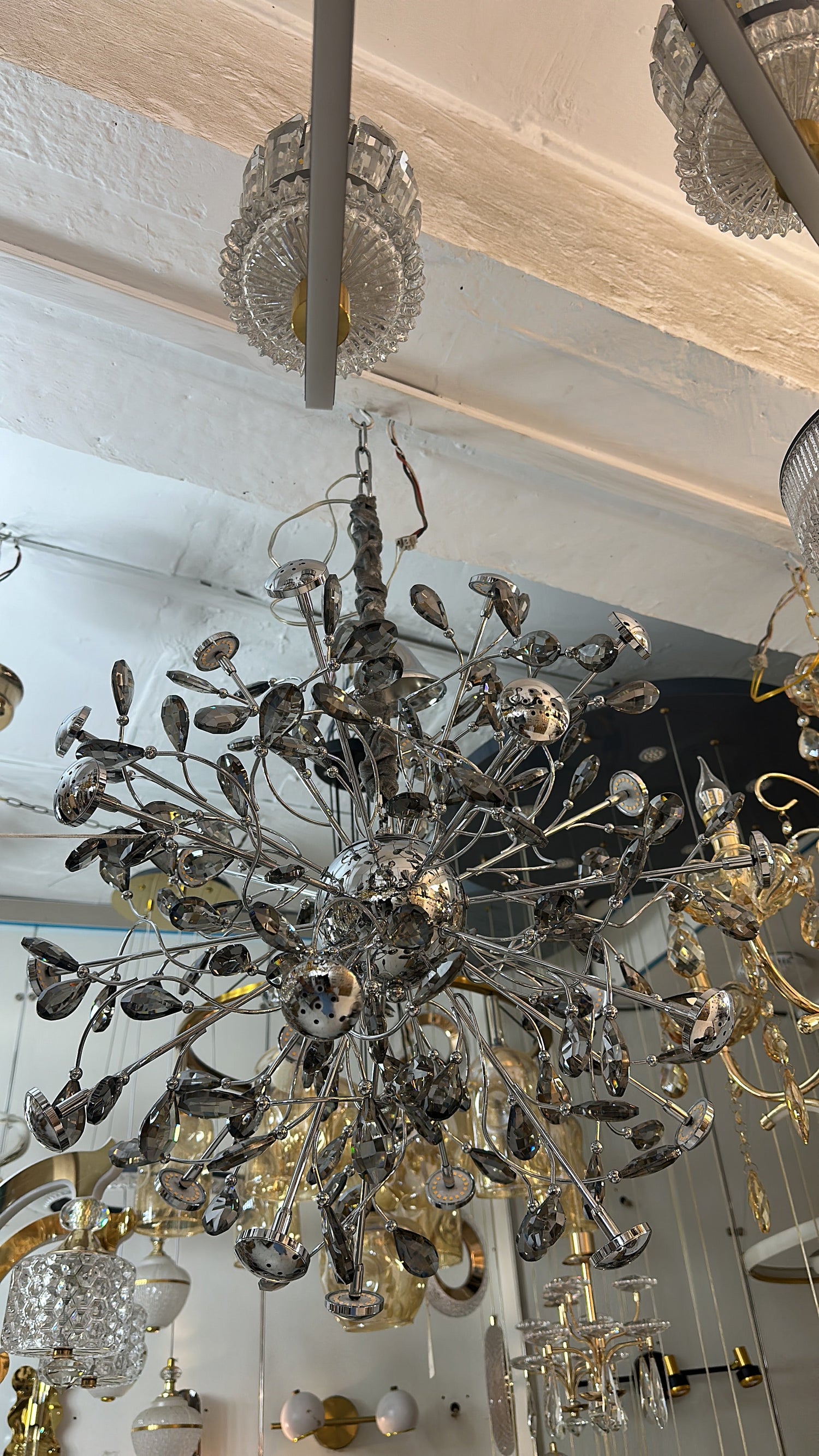 Cosmic Stardust Crystal Cluster Chandelier - Integrated LED