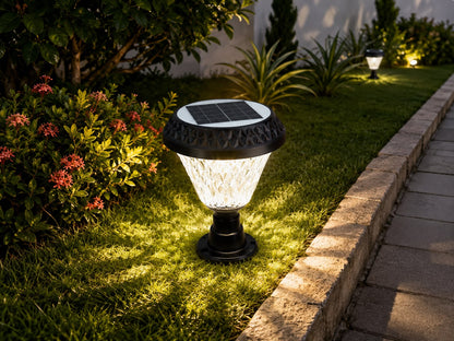 Premium Solar Gate &amp; Pillar Light - Dual Color (White &amp; Warm White) (Model: GL-0404XR)