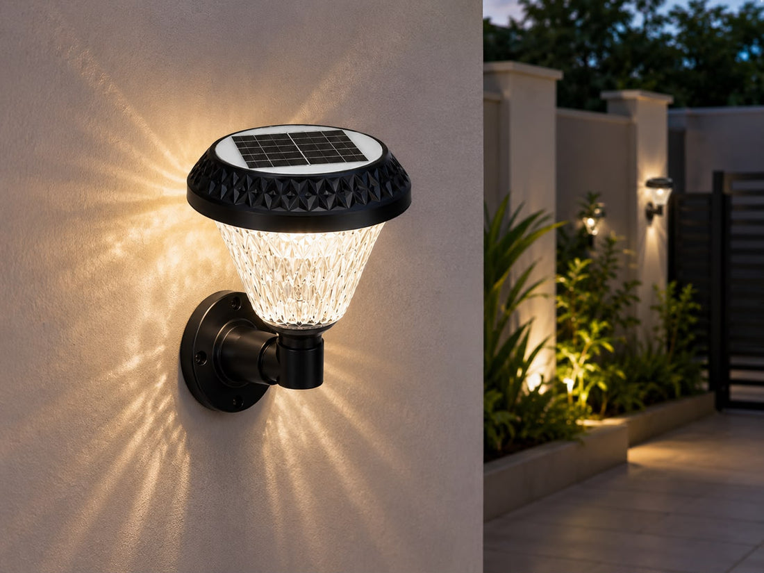 Premium Solar Gate &amp; Pillar Light - Dual Color (White &amp; Warm White) (Model: GL-0404XR)