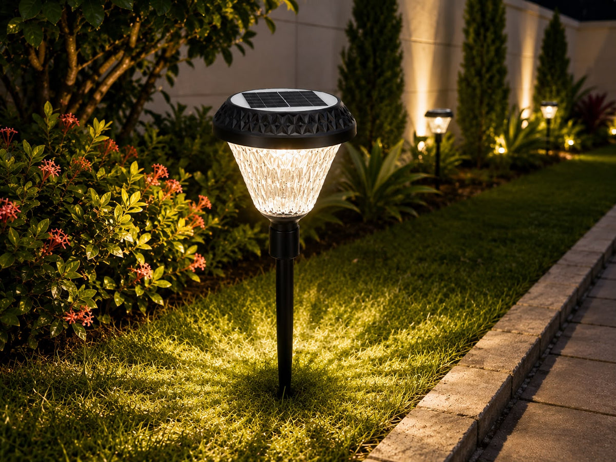 Premium Solar Gate &amp; Pillar Light - Dual Color (White &amp; Warm White) (Model: GL-0404XR)