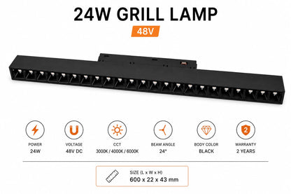 Premium LED Magnetic Track Grill Lamp (12W / 18W / 24W)