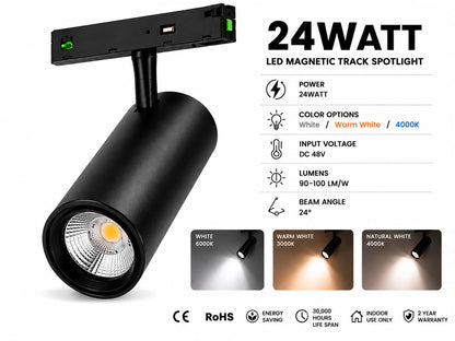 Premium LED Magnetic Track Spotlight (12W / 24W)