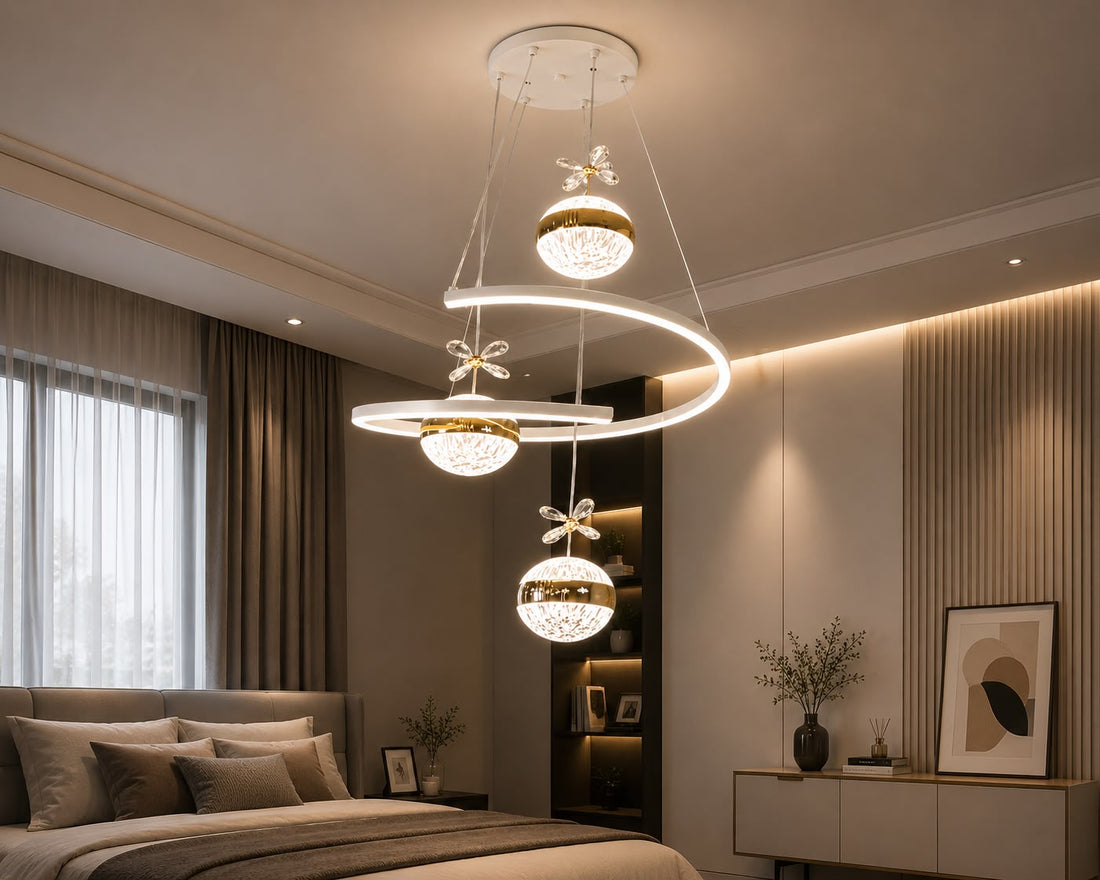 Nordic Crystal Butterfly LED Chandelier - Modern Luxury Pendant Light